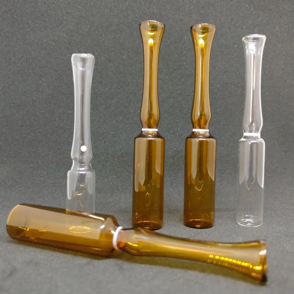 GMP and ISO certificate USP type1 OPC with blue point 1ml glass ampoule for injection