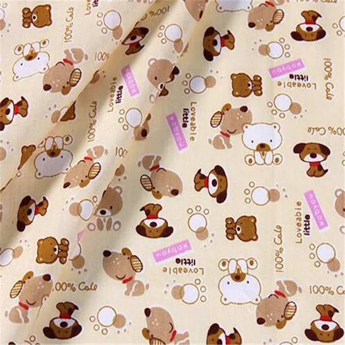 Twill 100% cotton digital printed fabric for kids bedding set , cartoon patterns calico cotton fabric wholesale