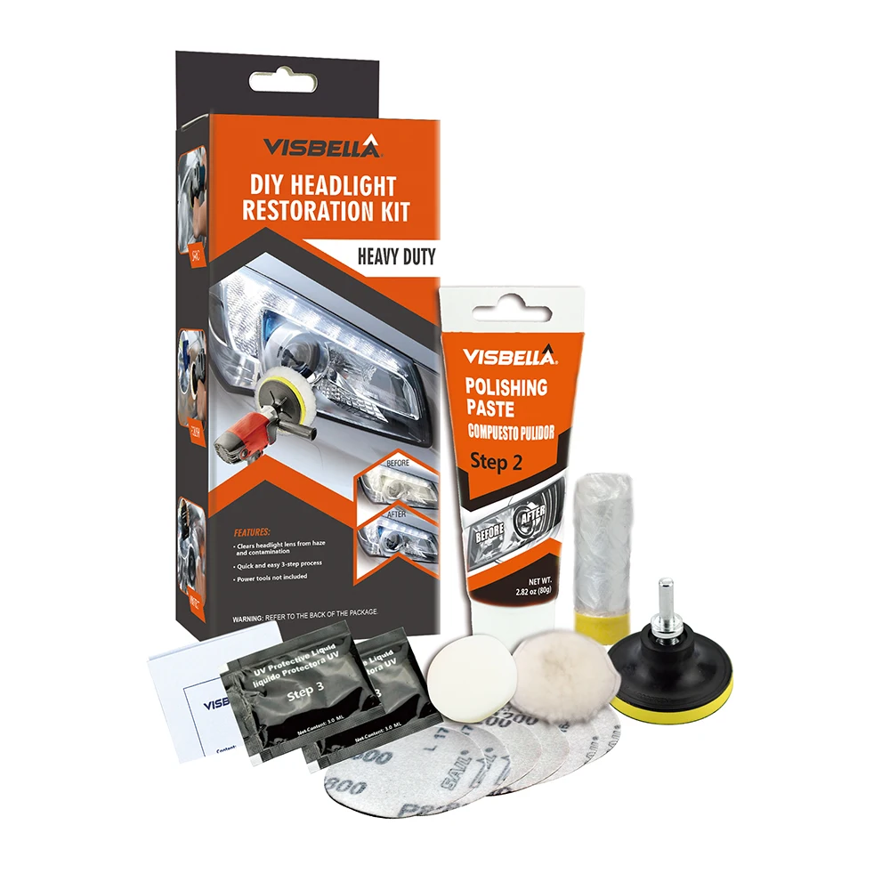 
Visbella Heavy Duty DIY Car Headlight Repair Kit Restore Headlight 