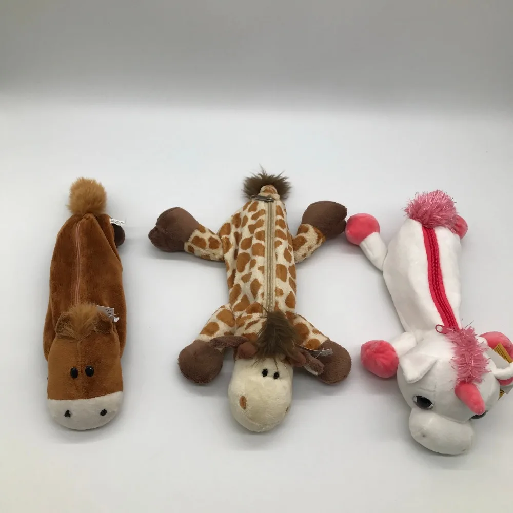 
Plush Animal School Pencil Bags Plush Dog shape plush pencil case 