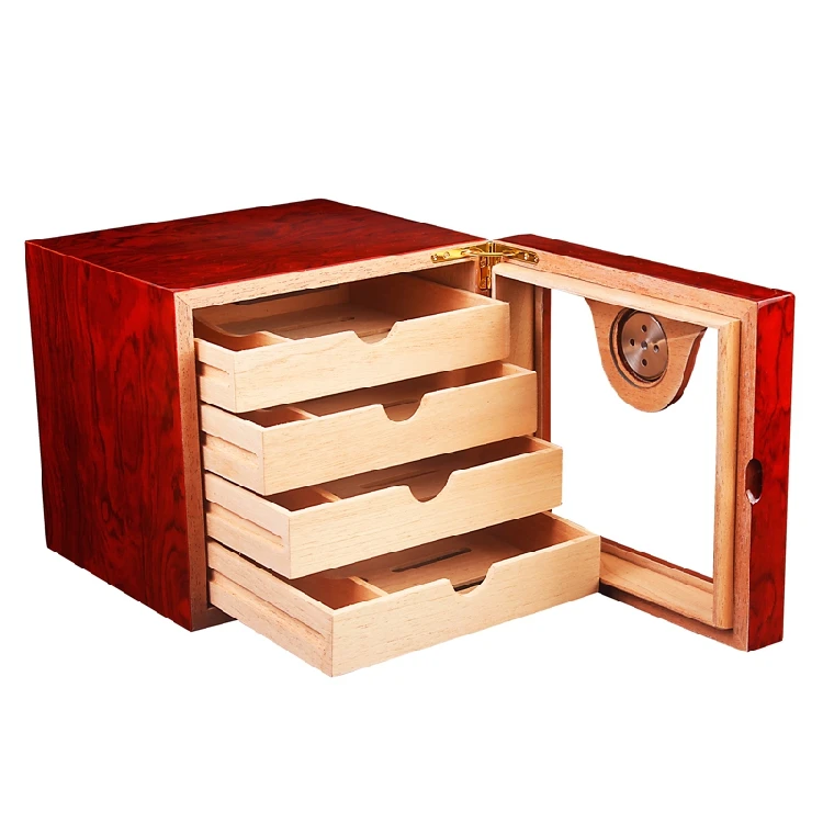 Factory Cedar Wooden Cigar Humidors Cigar Display Cabinet