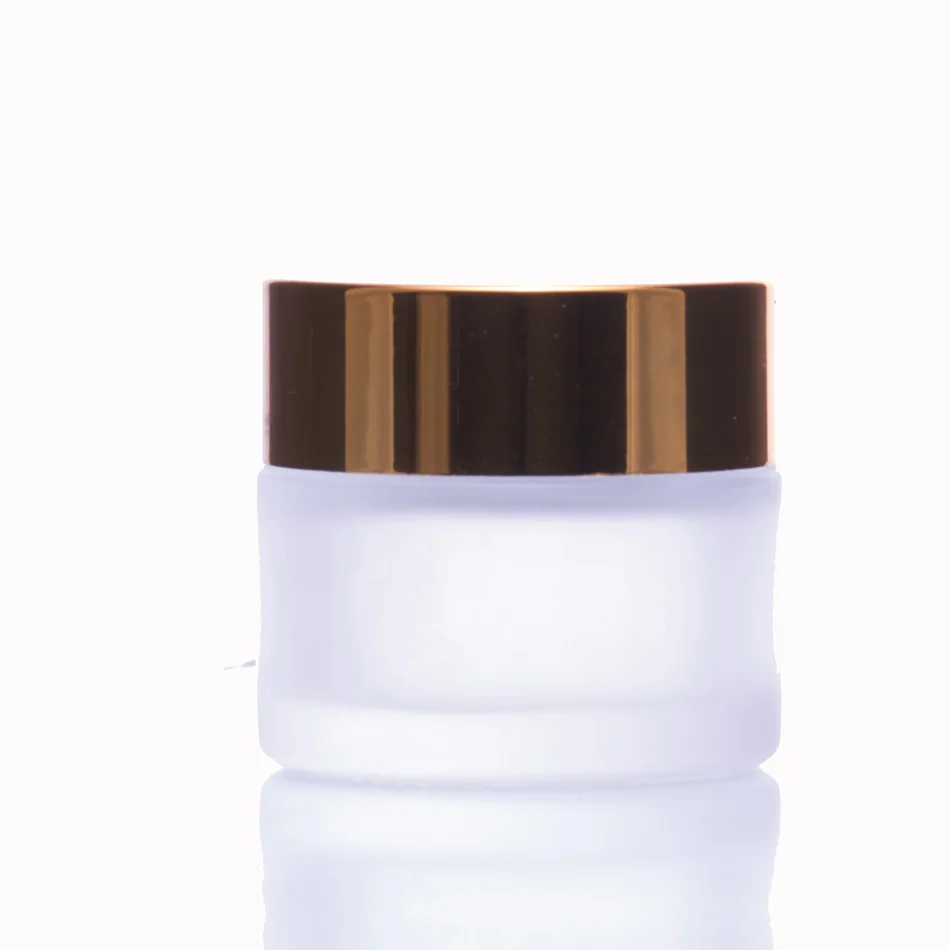 In Stock 5g 10g 15g 20g 30g 50g 60g 100g 120g Matte Clear Frosted Glass cream jar for sale with plastic lid
