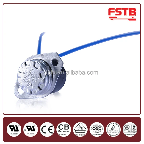 FSTB UL TUV RoHS KSD301 Bimetal Thermostat 16A 250V Water Heater Thermostat Temperature Switch