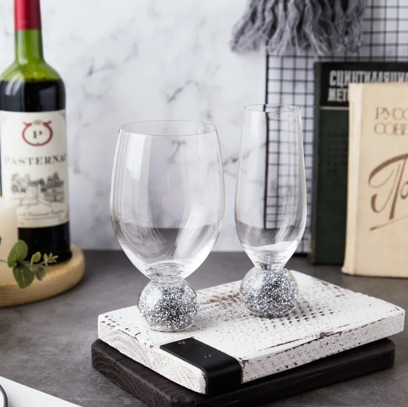 Raymond Wholesale  luxury   clear crystal  Diamond ball glassware Glass