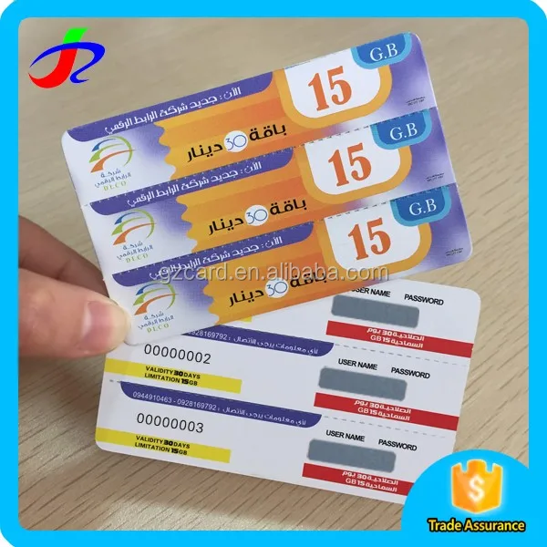 
Card size mobile phone prepaid scratch pin phone card 
