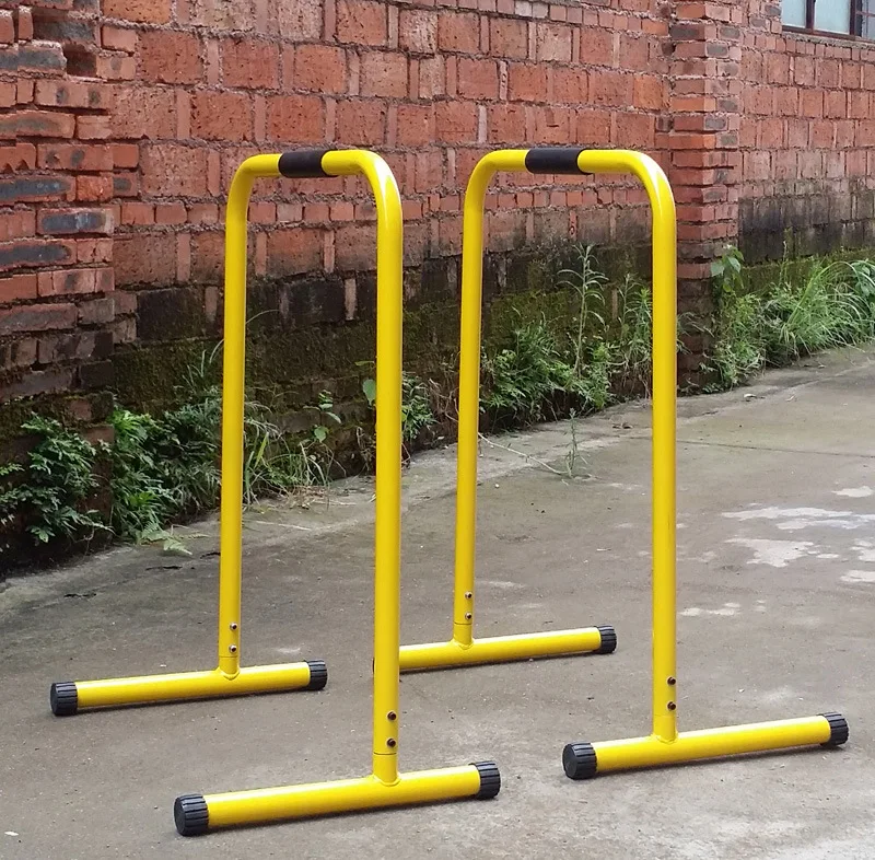
High Quality Home Gym Fitness Equipment Black Yellow Parallel Bars For Kids 
