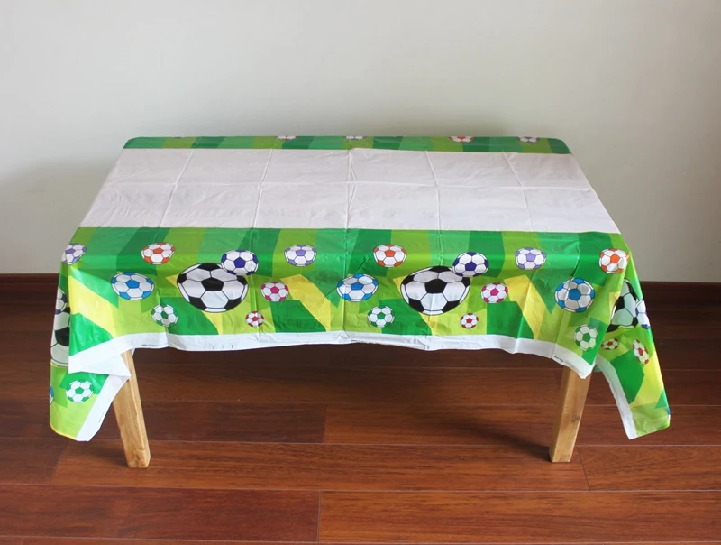 Plastic Table Cloth Football Soccer Table Cover Tablecloth Waterproof For World Cup Party Decorations 180*108cm