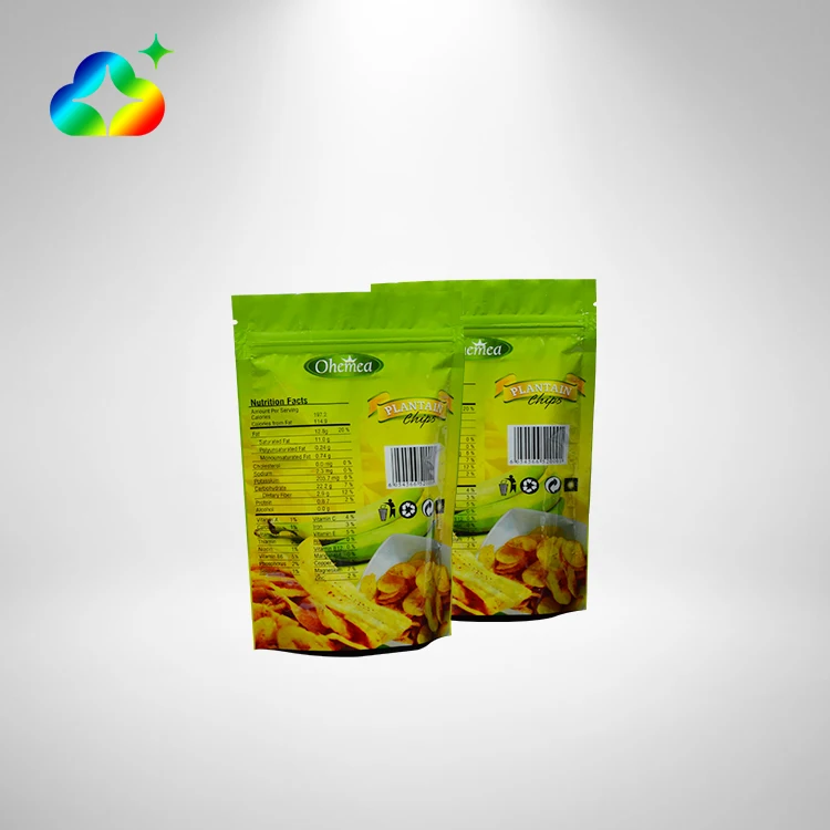 Custom Logo Printed Resealable Ziplock Aluminum Foil Mylar Stand Up Pouch Bags For Food Snack