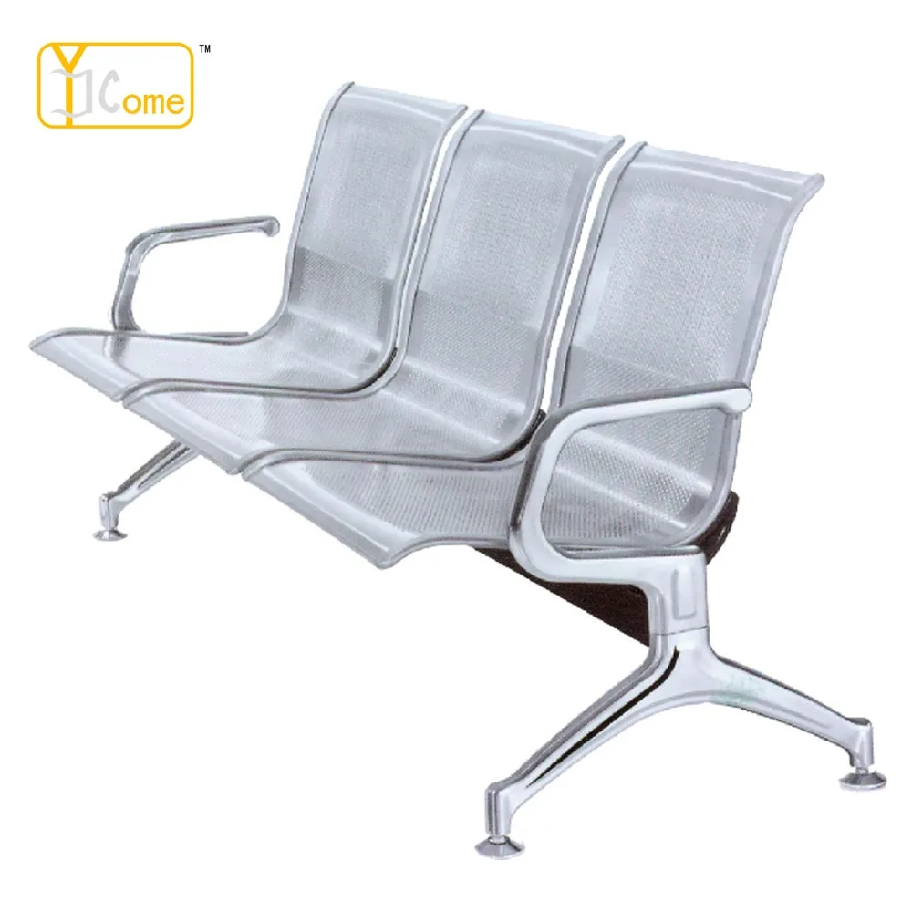 YKL024 cheap metal chair, 3-seater metal waiting chair durable optional color metal hospital waiting room chairsHigh Quality Tre