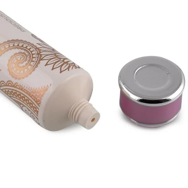 Cosmetic plastic tube packaging round PE soft tube for body washing creme with screw on cap