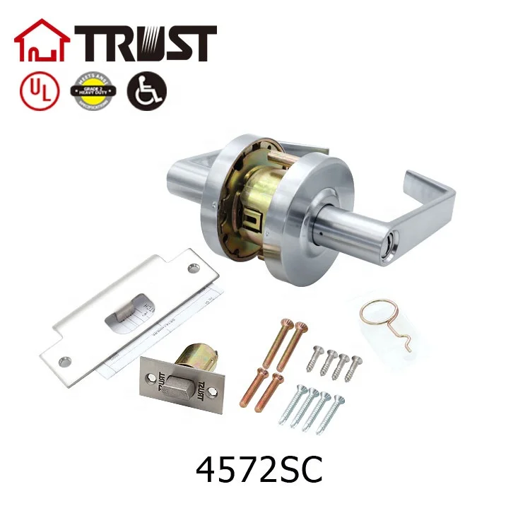 
TRUST 4572-SC Grade 2 Heavy Duty ANSI Commercial Door Lever Lock Privacy Function 