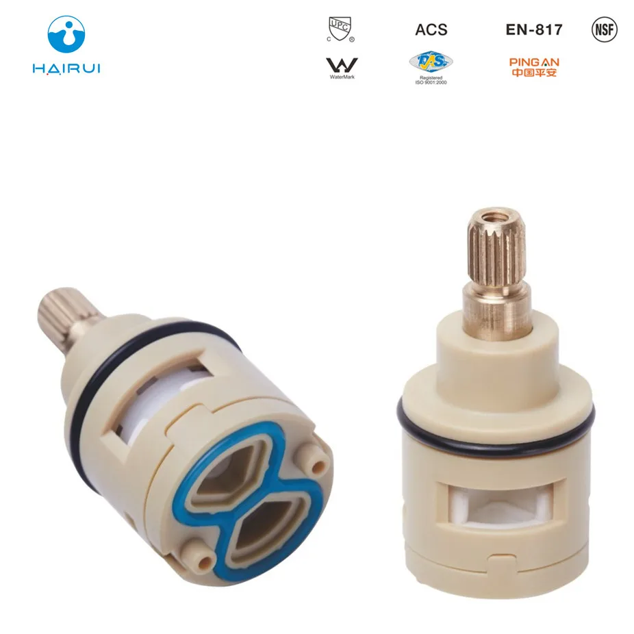 HAIRUI 25mm 2 way diverter ceramic cartridge  close in middle postion for Tap Faucet Mixer PPO material HR25D-F03
