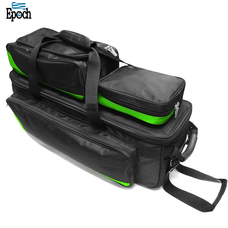 Heavy duty design durable lightweight 1680D plus backpacks for bowling bag with wheels in bulk