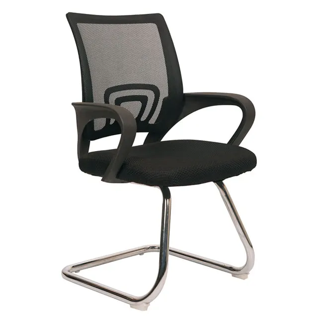 sled base  middle back  cyber cafe computer internet bar office  chair for meeting conference room and visitor