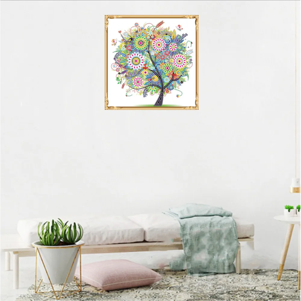 
Wholesale diamond painting four seasons summer diamond painting tree 