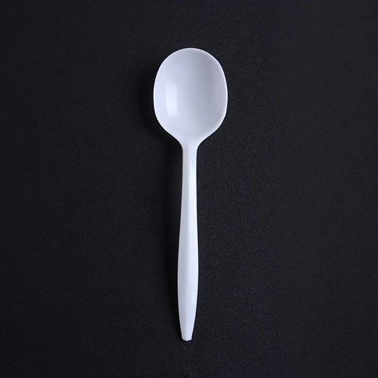 Customized Reusable Plastic Spoons Eco Friendly Heavy Duty Plastic Spoons