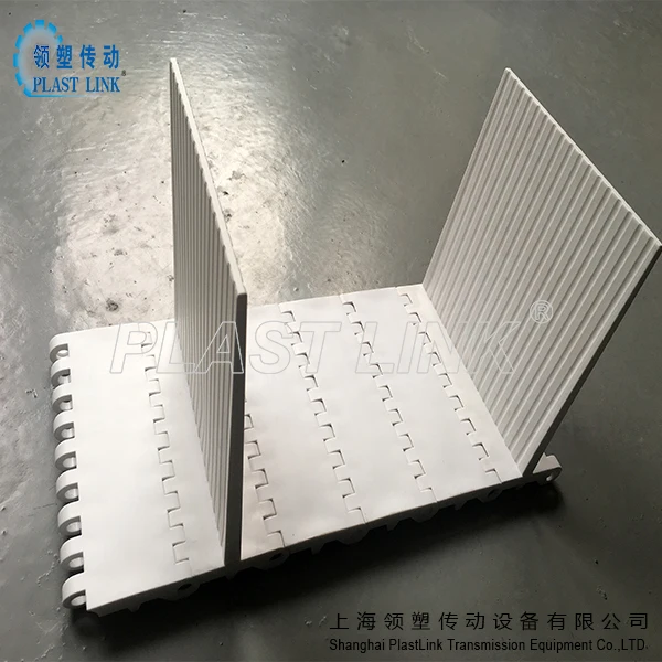 MPB series plastic conveyor belting modular belt with base flight and cleat