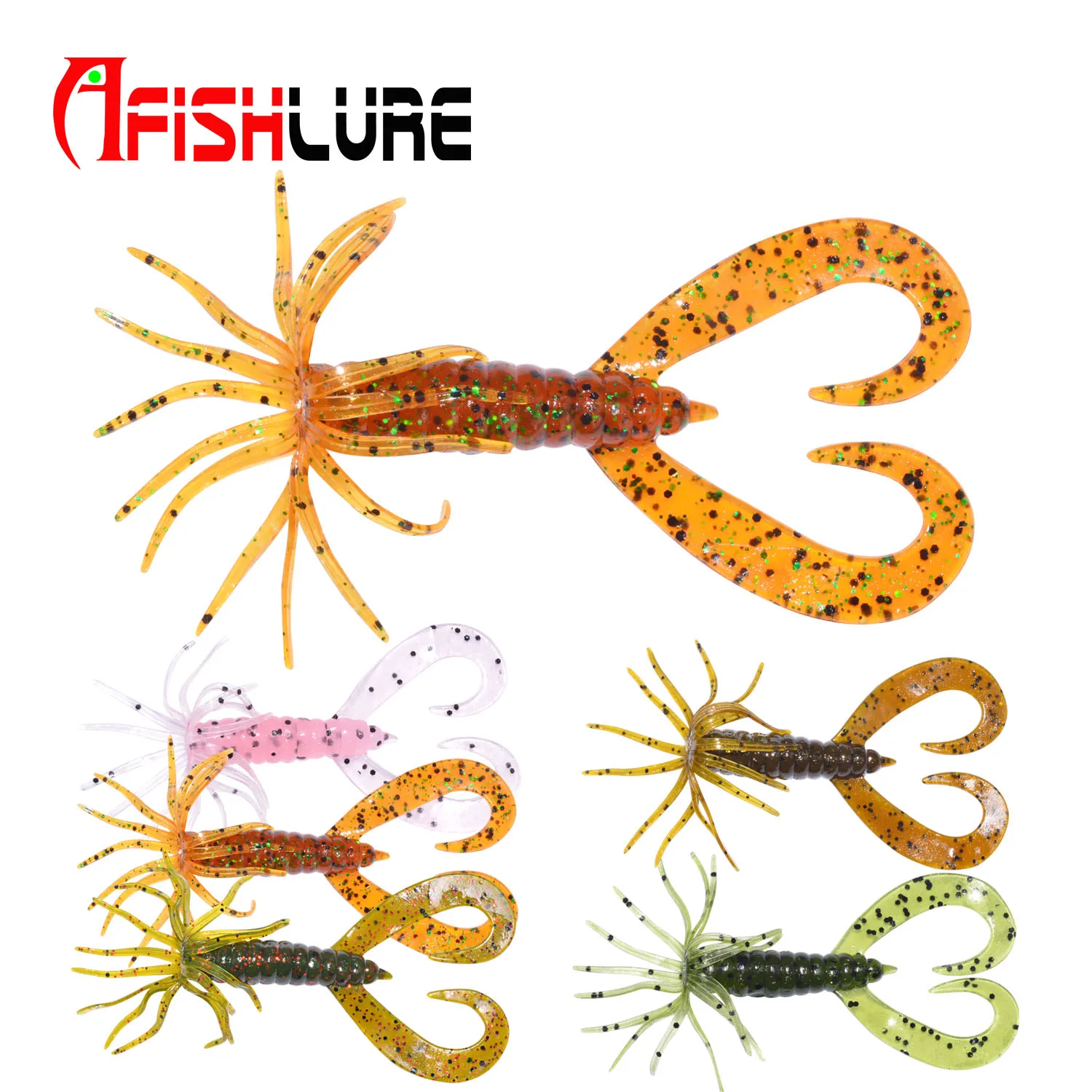 Afishing Lure AR16 75mm 2.9g fresh water and sea fishing soft plastic squid lure with skirt