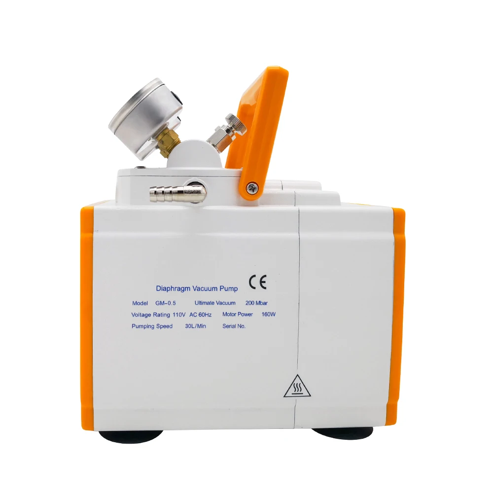 West Tune GM-0.5 Lab PTFE Chemical Vacuum Pneumatic Diaphragm Pump with 30L/min flow