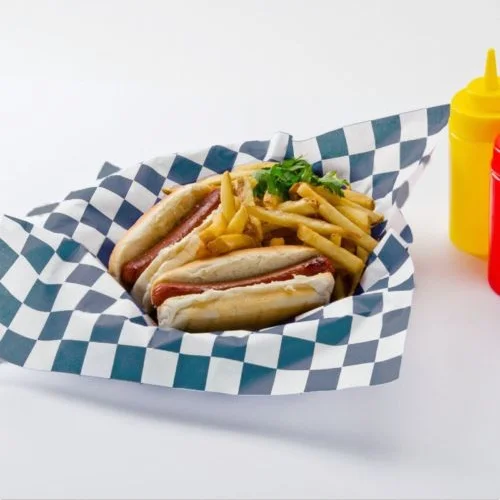 
Deli Convenient Wrap- Colored Checkered Wax Sheets 12X12