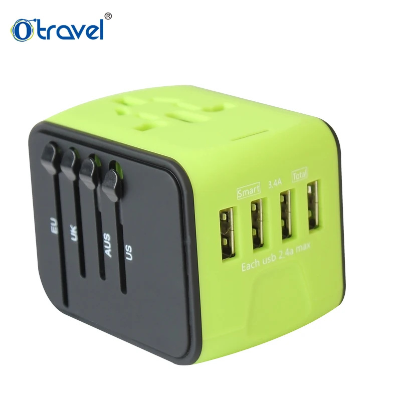 Universal USB international power adapter universal adaptor travel plug adapter converter Travel adaptor with 4 USB wall adapter