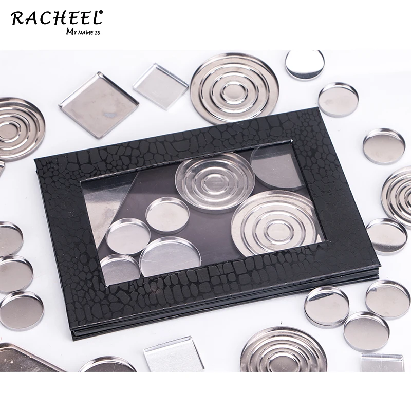 RACHEEL Accept OEM Large Size Empty Magnetic Makeup Eyeshadow Blush Lips Gloss Palette Eye Shadow Makeup Tool Powder 1000pcs Dry