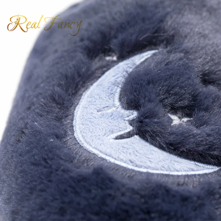 TPR sole faux fur upper material fashion plush women slipper