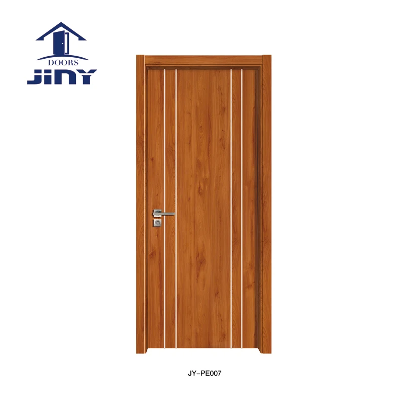 
Decorative Panel Design PVC Coated Solid Wooden Door 