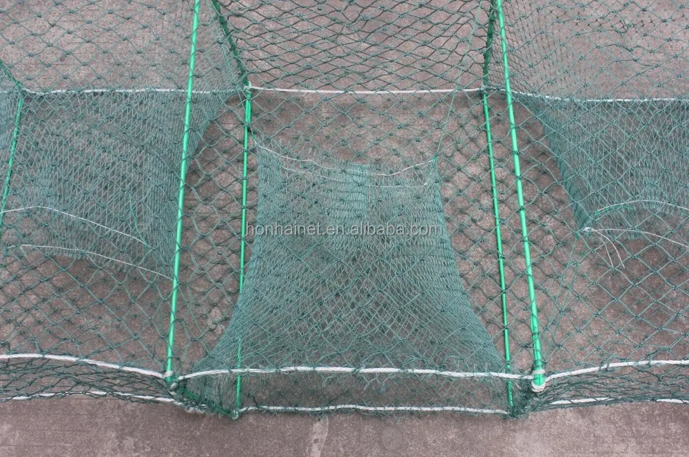 2021 hot sales  plastic lobster traps for catching lobster shrimp and crabs in Sea, Lake, River PE long fishing trap Y5535R