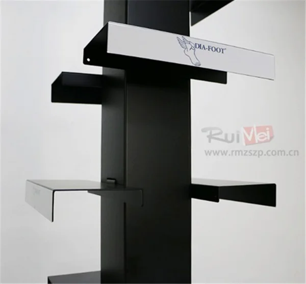 Wholesale Custom Metal New Design Rotating Free-standing Shoes Rack