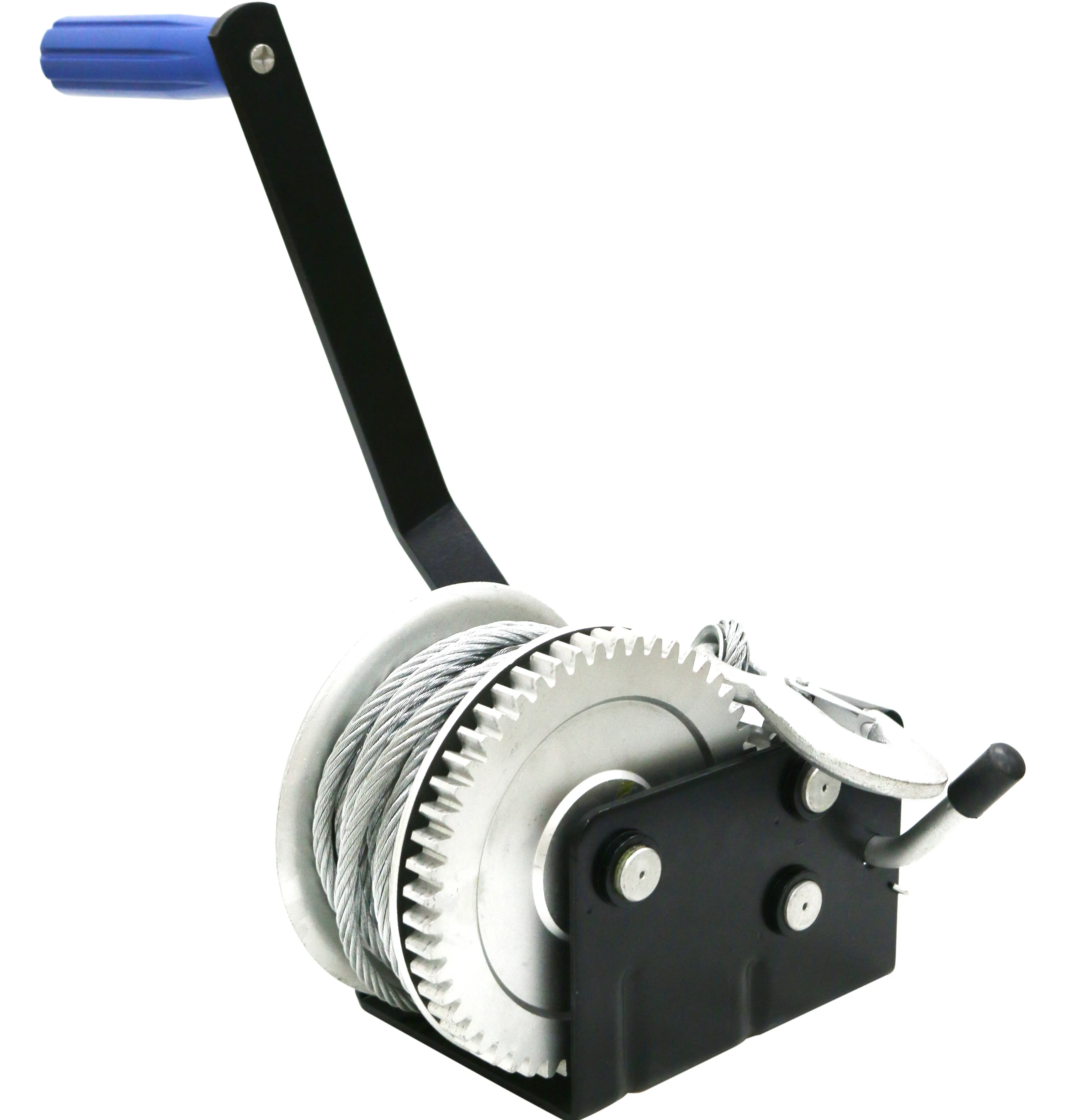 portable mini trainler marine strap winch bar hand 500kgs with steel cable