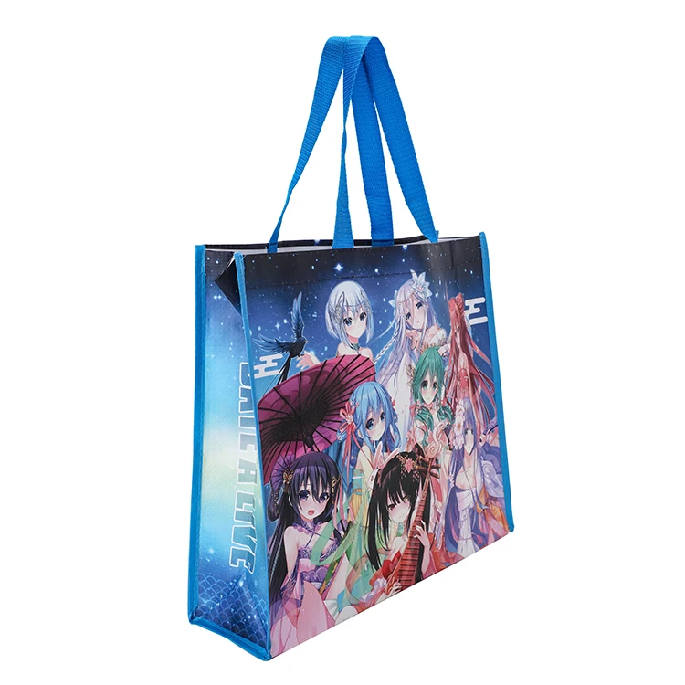 2023 Factory Price Wholesale Fashion recyclable custom cartoon Print Laminated pp woven bag for gift