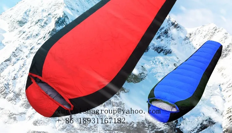 2023 Factory manufacturer customized Winter Adult Outdoor Camping Goose Down Sleeping Bag Wholesaler