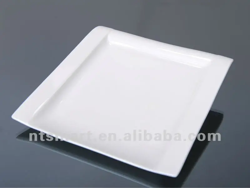 wholesale classic Hotel porcelain square ceramic plate set
