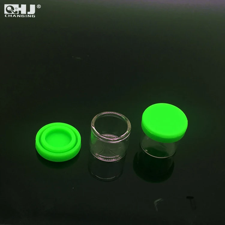 6 мл без шеи стеклянная банка для воска концентрата экстракта масла с пользовательской крышкой