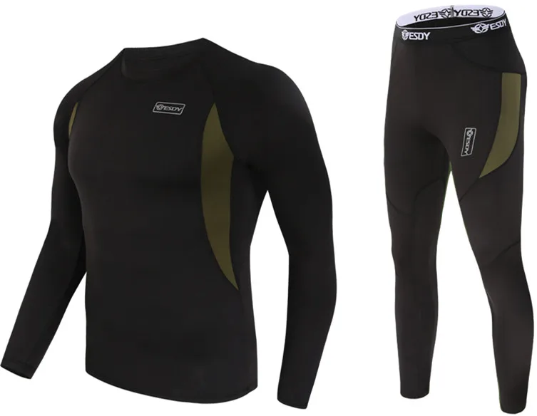 ESDY 4 вида цветов мужское флисовое термобелье