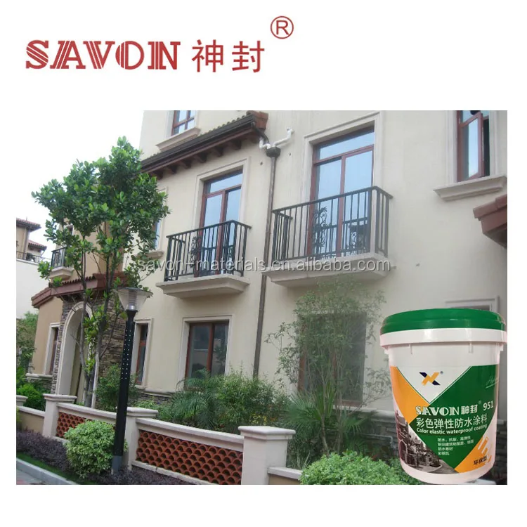 951 Coloured Special Polymer Elastic Waterproof spray Coating for Roof