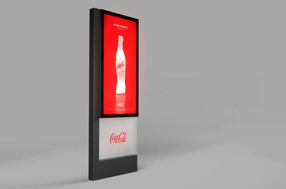 City Project Wholesale Outdoor Street Furniture Digital Double Sided Mega Signs Billboard With Unipole Light Box