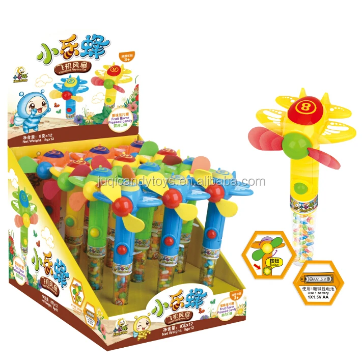 Самолет Форма вентилятор поп-конфеты игрушки