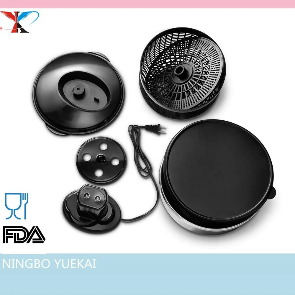 Электрический Спиннер для салата-миска из нержавеющей стали, пластиковая крышка и дуршлаг