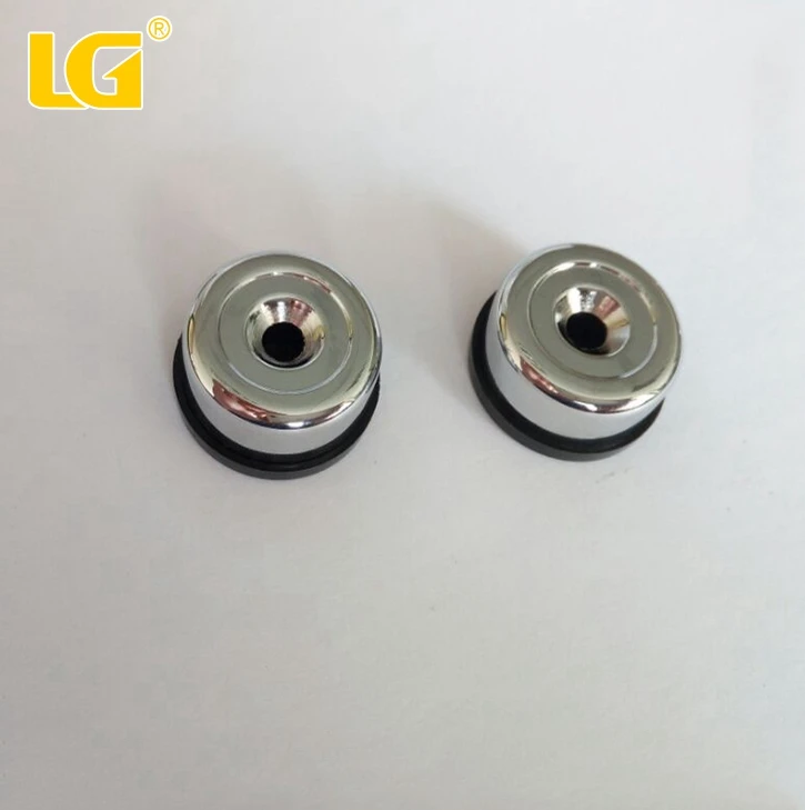 China wholesale Small round zinc alloy shine chrome doorstopper