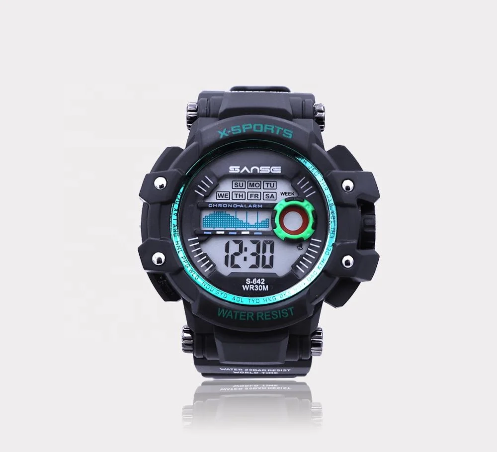 SANSE S-642 mens reloj hombre digital sport wristwatch design own watch WR 30m water resistant watch