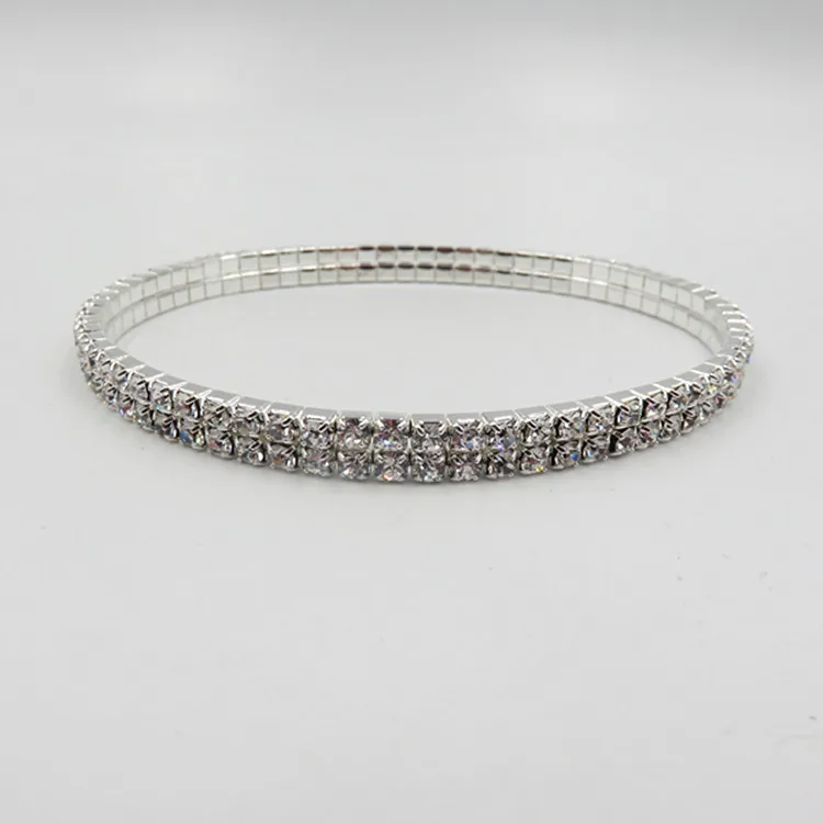 
Two Row rhinestone alloy sandals ankle chains G0012 