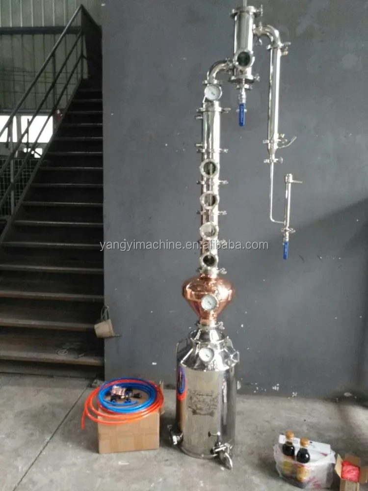 Mini home make alcohol copper still with tank