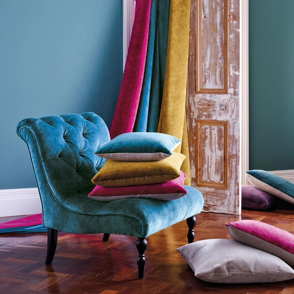 
Monad Высококачественная итальянская гостиничная мягкая однотонная полиэфирная бархатная ткань для дивана  (62186503378)