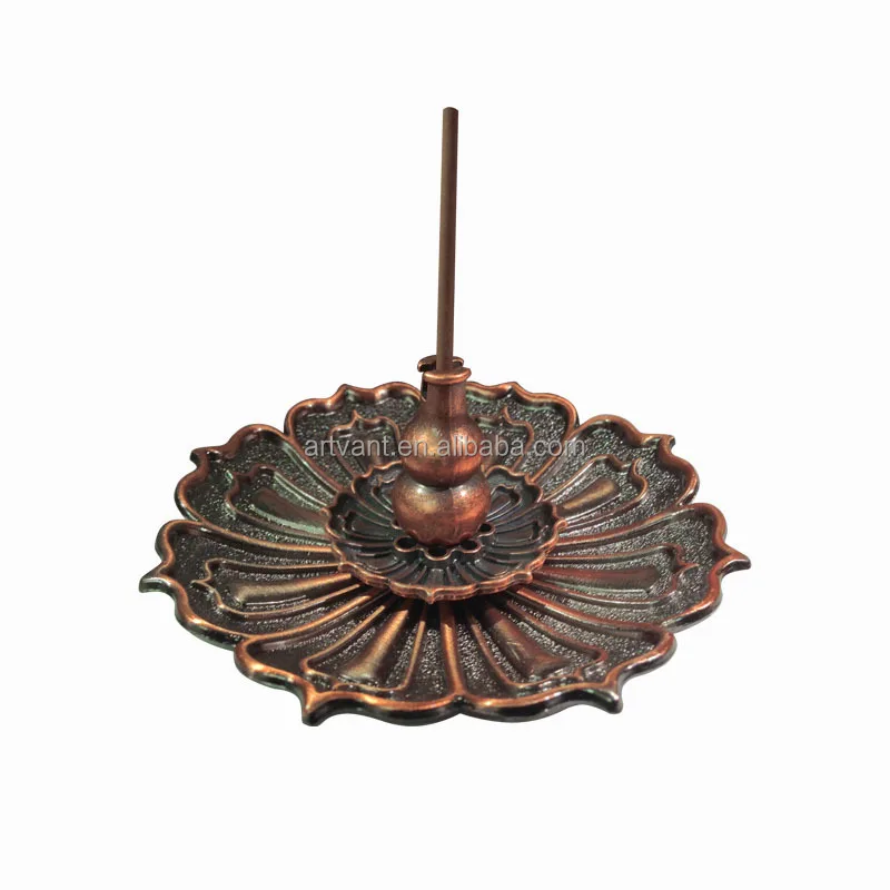 Buddha Supplies Lotus Shape Incense Burner Incense Holder Seven Hole Incense Holder Antique Oil Burner