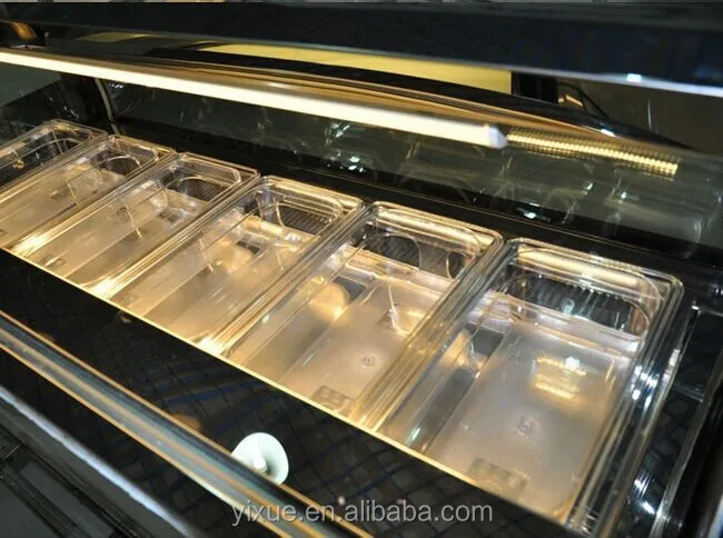 Настольная мини-витрина для мороженого Морозильная витрина с 6 втулками