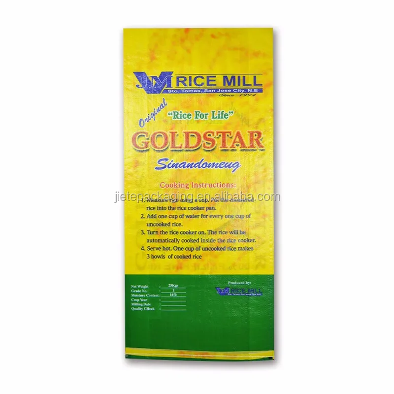 China woven pp poly bags are made by weaving polypropylene for packing 5kg 25kg rice, feed