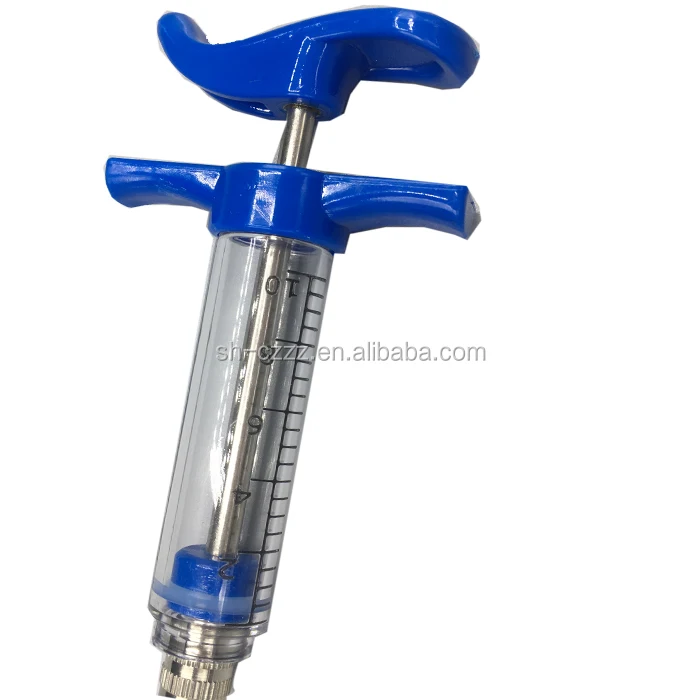 animal syringe Medical Plastic Steel TPX veterinary plastic syringe,steel injector