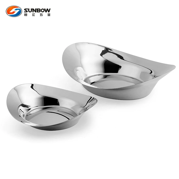 Customized Mirror Polished Stainless Steel  Restaurant Salad Bowl